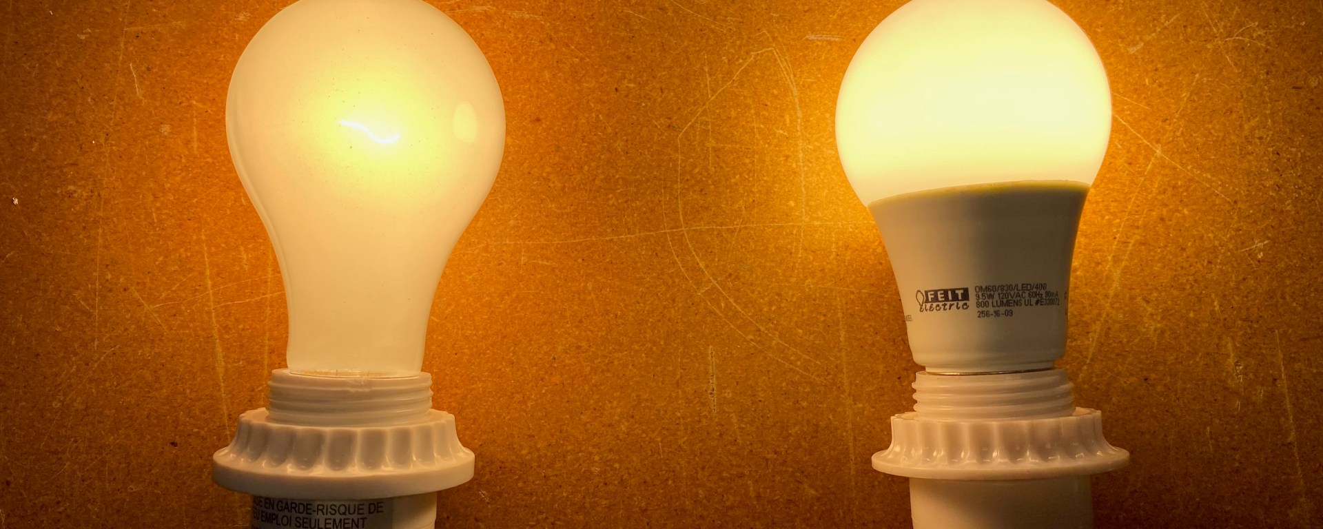 Comparing incandescent and LED